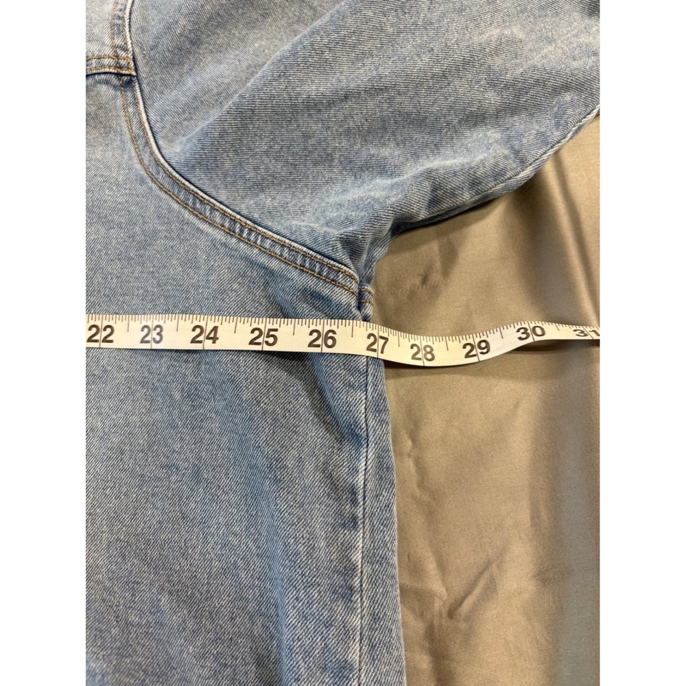 Terra & Sky Womens 2X Light Wash Denim Shirt Jacket Shacket Blue TS15100132918LW - Picture 6 of 6